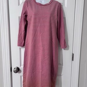 Striped Pink Midi Dress